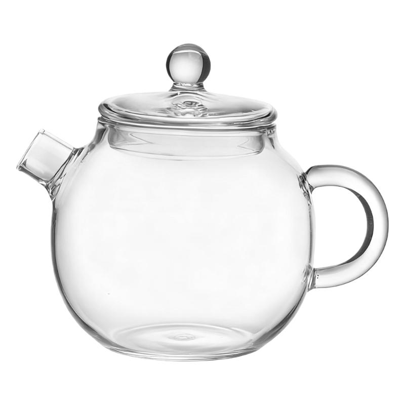 Individual Glass Teapot For Single Serve Convenient Design With Heat Resistant Borosilicate Materials Ideal For Home Office Travel