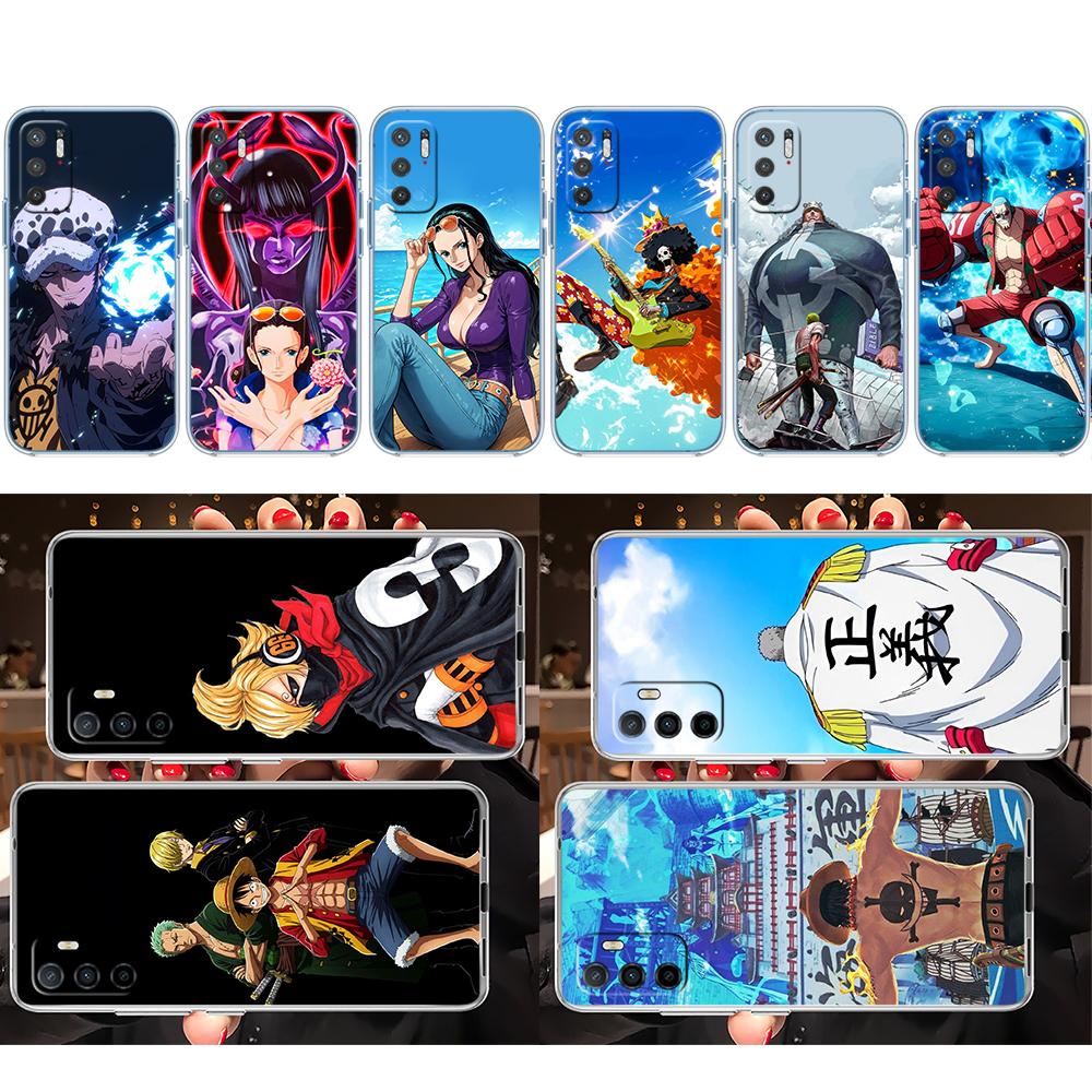 One Piece Cartoon Soft Shell Transparent Phone Case for Samsung Galaxy A04 A04S A14 A23 A34 A54 M23 M33 M52 M53