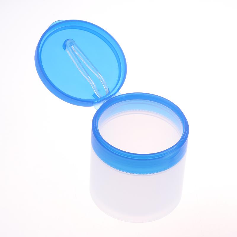 

200 г Пустая банка для крема для снятия макияжа с ватными дисками с пинцетом, контейнер для косметики для лосьона для тела, скраба, дорожная портативная бутылка с крышкой синий