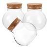 3 Stück Ökologische Glasflasche Mini-Landschaft DIY Terrarium Transparenter Moospflanzenbehälter Heimdekoration Mikrolandschaft Glas