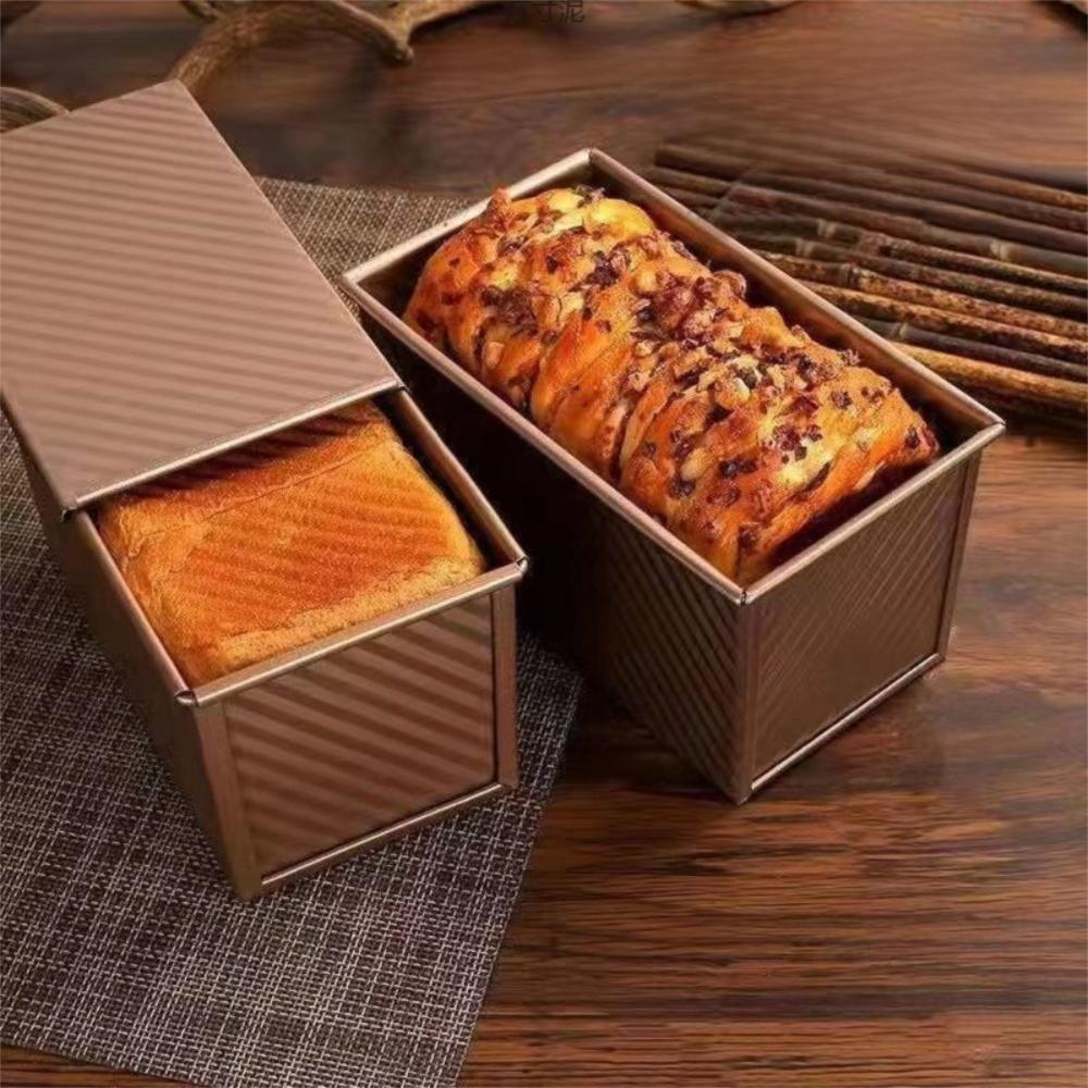 with Cover Bread Baking Mould Rectangle Shape Cake Toast Box Loaf Pan Oven Cake Baking Making Tool