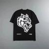 Retro Wolf Head High End Fitness Street Fashion Brand Tshirt Cotton Graphic Tee Unisex Unisex Summer Streetwear