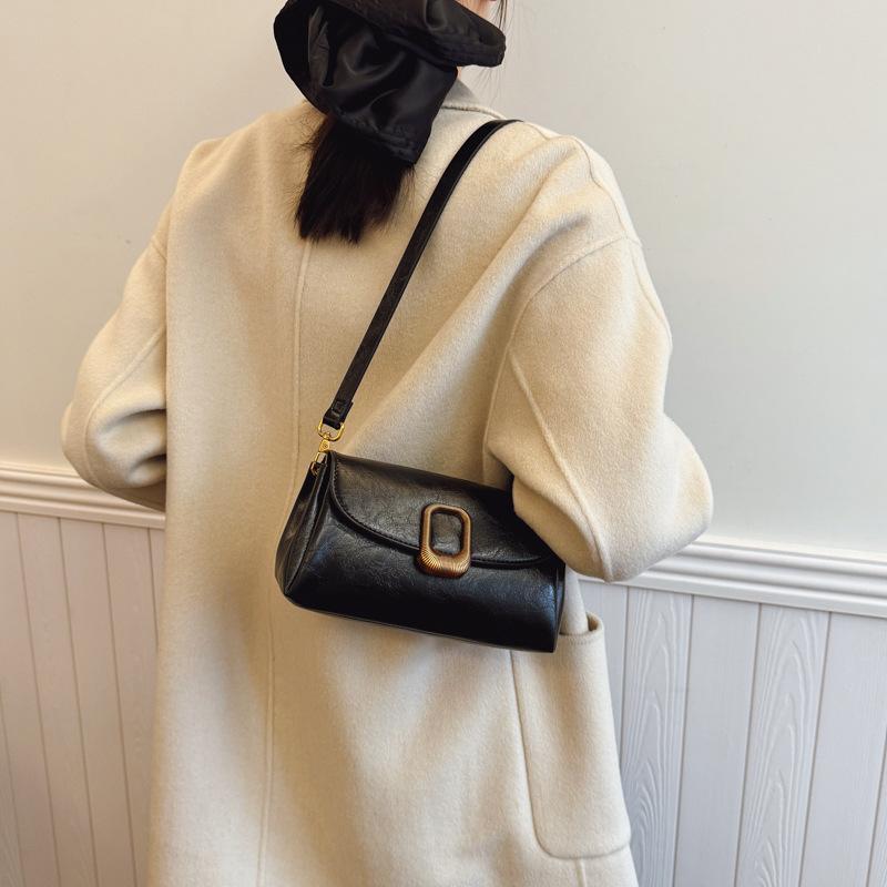 Niszowa Moda Zimowa 2025 Torba Damska Mała Kwadratowa Prosta Trend Wszechstronna Nowa Na Ramię Casualowa Torba Damska