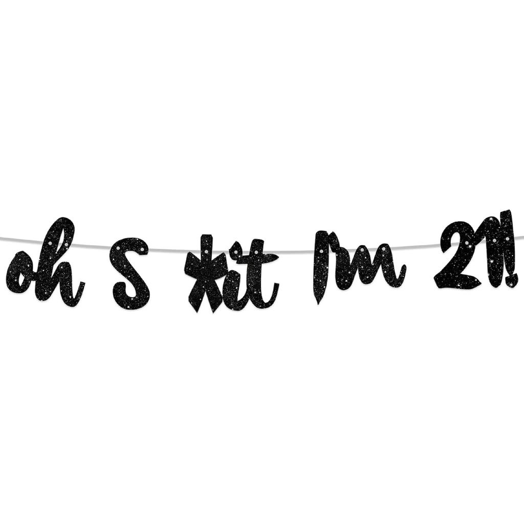 Oh I’m 30! Banner Backdrop Glitter Black Hallo Thirty Cheers to 30 Years Old Theme Decor for Man Woman Happy 30th Birthday Party Photo Studio Prop