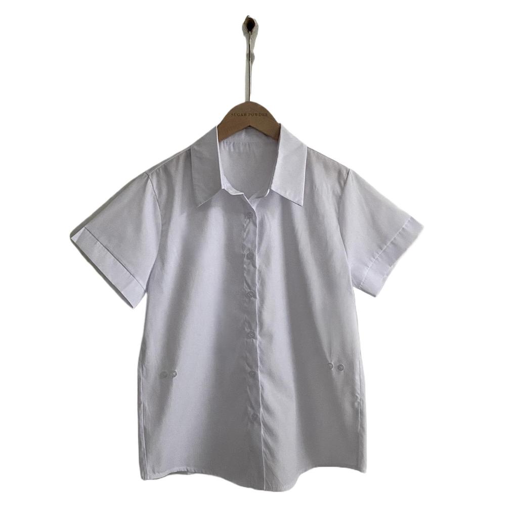 Dongdaemun Koreanischer Chic Taillenschlankes Kurzarm-Sommershirt