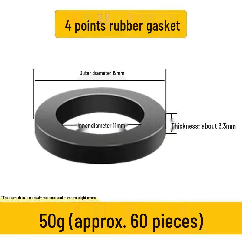 Schwarzes Gummi-Duschdichtungsset: 4-Punkt-, 6-Punkt-Abdichtung, Faltenbalg Wasserdichter Silikonschlauch.