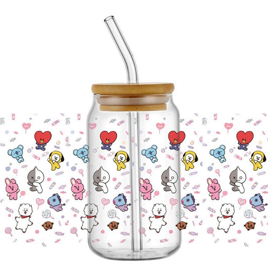 Popular Korean Oppa Groups Easy Peel Waterproof Party Diy Decals 3D Transfers Uvdtf Tumbler Stickers 16Oz Uv Dtf Cup Wraps