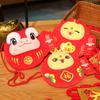 Year of The Snake Mascot Snake Hat Snake Bag New Year Hat Cross-Back Red Packet Doll Festive Dragon Doll Annual Party Gift