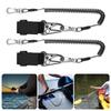 1pc/2pcs Tie Belt Wrap Strap Fishing Casting Rods Holder Belt Metal Buckle Strap Fishing Pole Tether with Coiled Lanyard