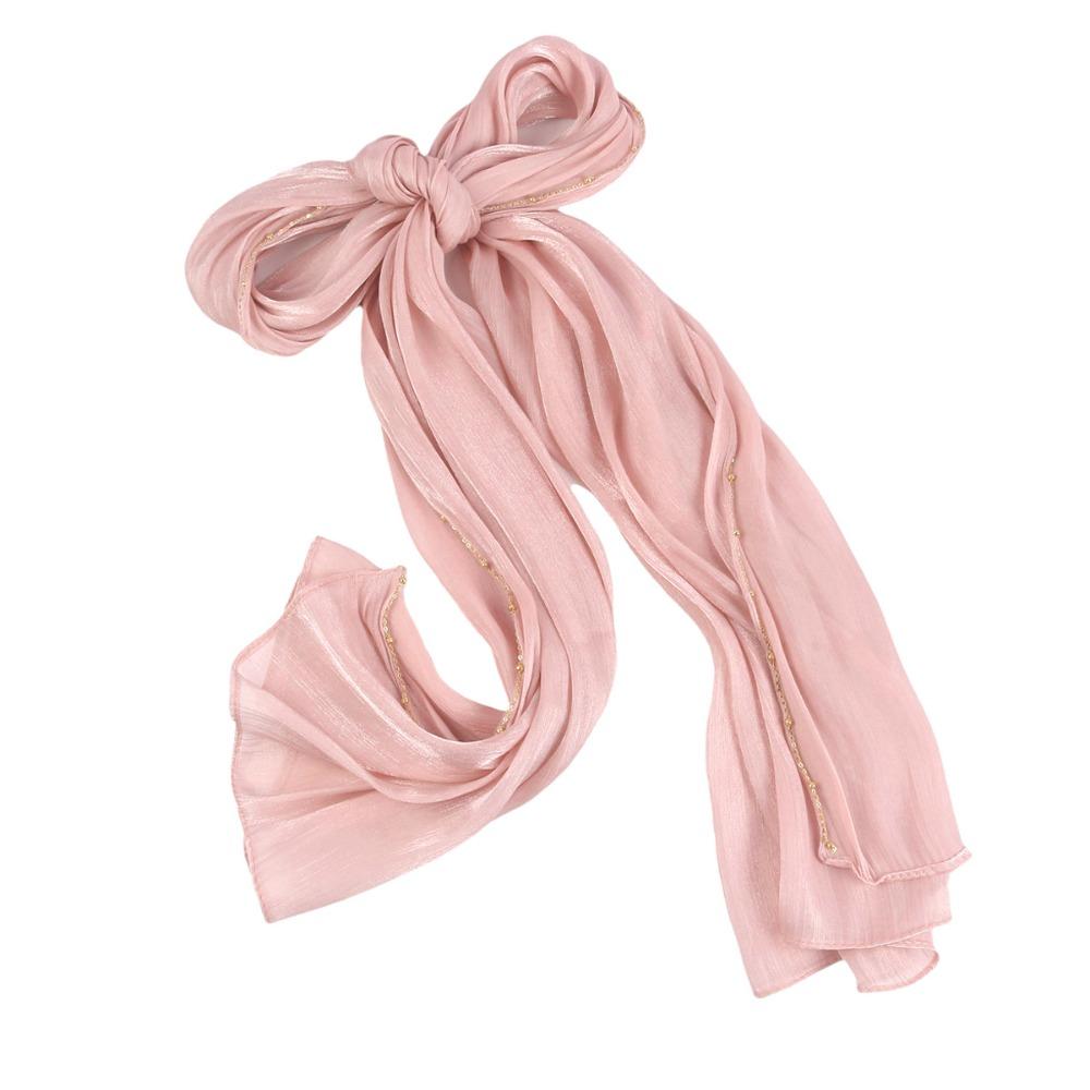 Long Ethnic Style Scarf Beads Chain Wraps Shawl Luxury Islamic Turban  Daily