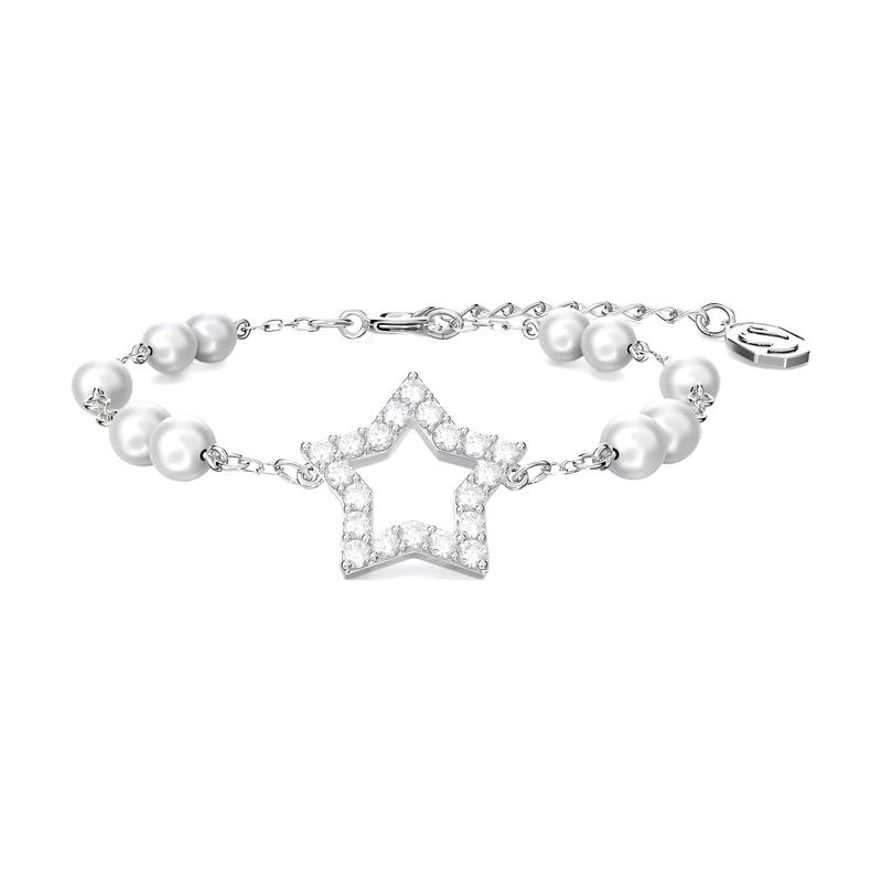 Swarovski STELLA Wishing Star Pearl Bracelet Online Limited Edition Imitation Crystal Bracelet Women s Style 5645385 серебряный