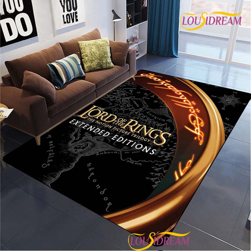 Lord of the Rings Carpet for Living Room Bedroom Rug Kitchen Door Unslip Floor Mats Birthday Gift Photography Props Alfombra Rug