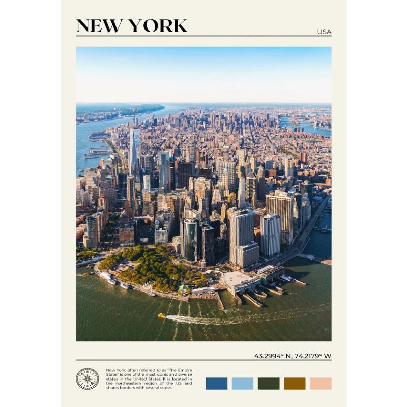 New York Reise Landschaft Poster Catskill Mountains Central Park Hudson Valley Leinwandgemälde Wandkunst Bild Büro Heimdekor