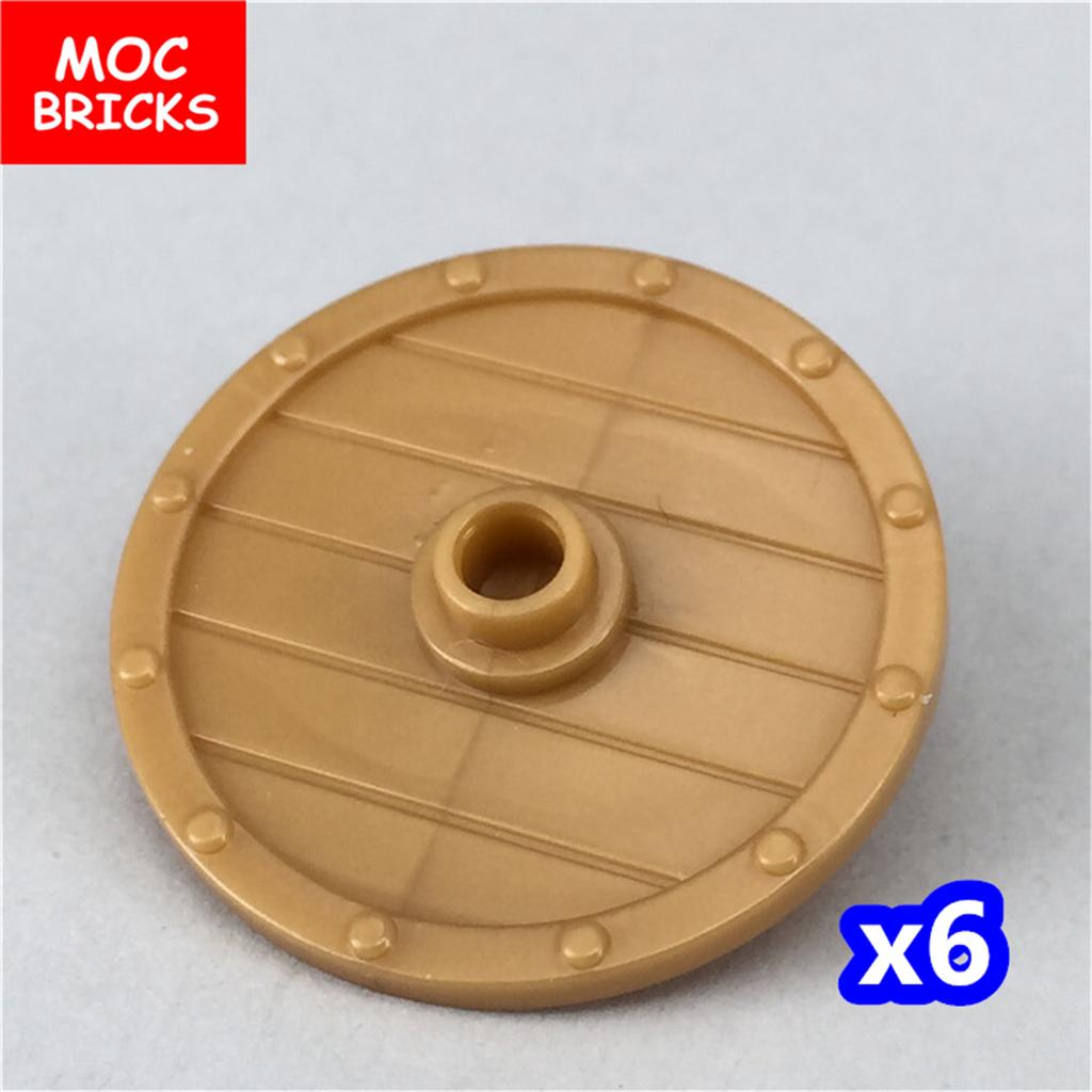 MOC Bausteine Mittelalter Ritter Rom Waffe Goldenes Schwert Schild Speer Hellebarde Helm Actionfigur Pädagogischer Baustein Geschenke