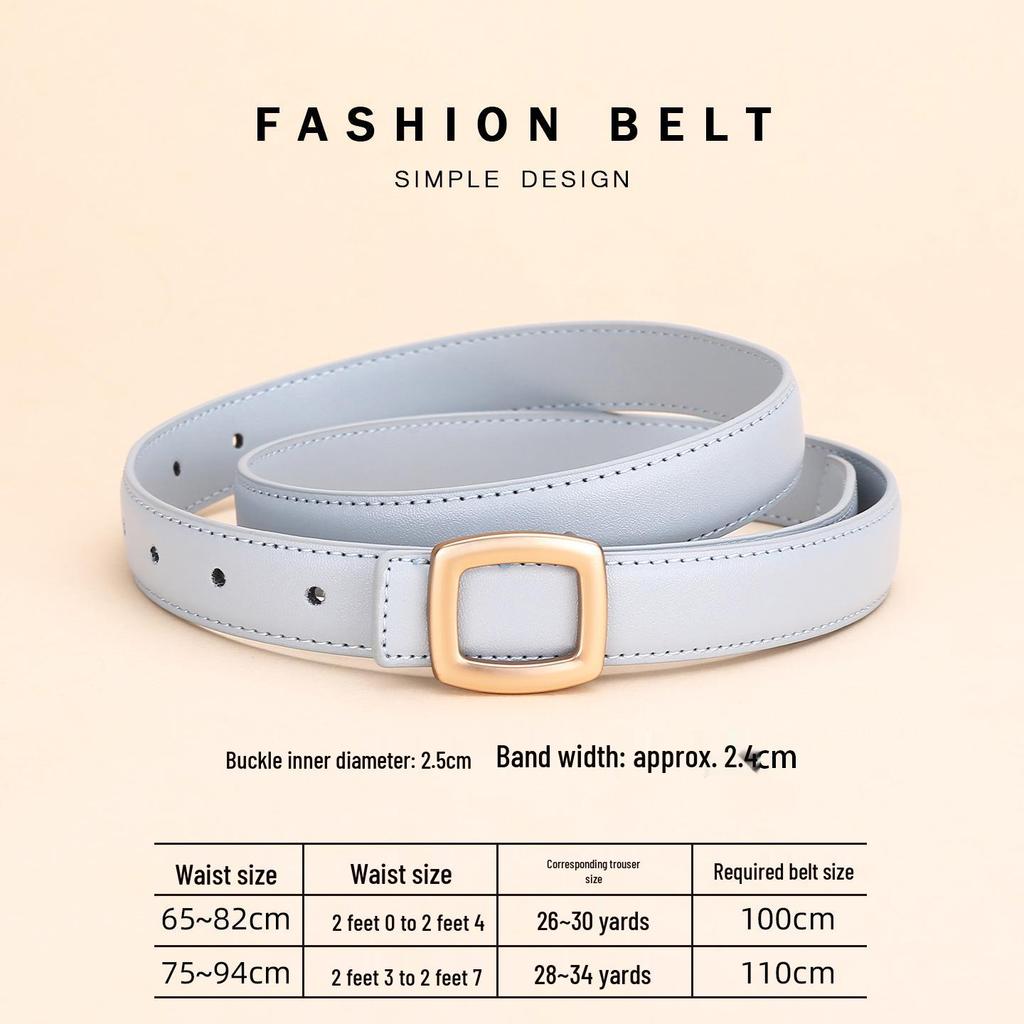 Women's Trendy Cowhide Jeans Belt - 2025 Elegant, Versatile Decorative Waistband