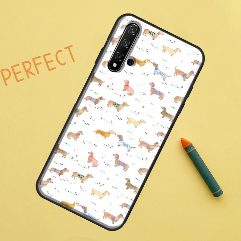 Cute Dachshund Dog Hot For Huawei Nova Y91 Y70 Y72 Y73 Y60 Y90 Y61 8i 7i 11i 12i 12s 9 10 SE P20 P30 P40 Lite Case
