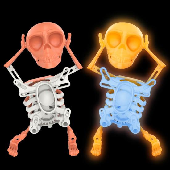 Dancing Swinging Skeleton Toy Kids 3D Halloween Articulated Skeleton Spring