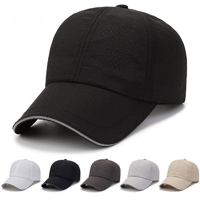 Outdoor Breathable Adjustable Baseball Cap With Reflective Stripe For Men Women Summer Sun Protection