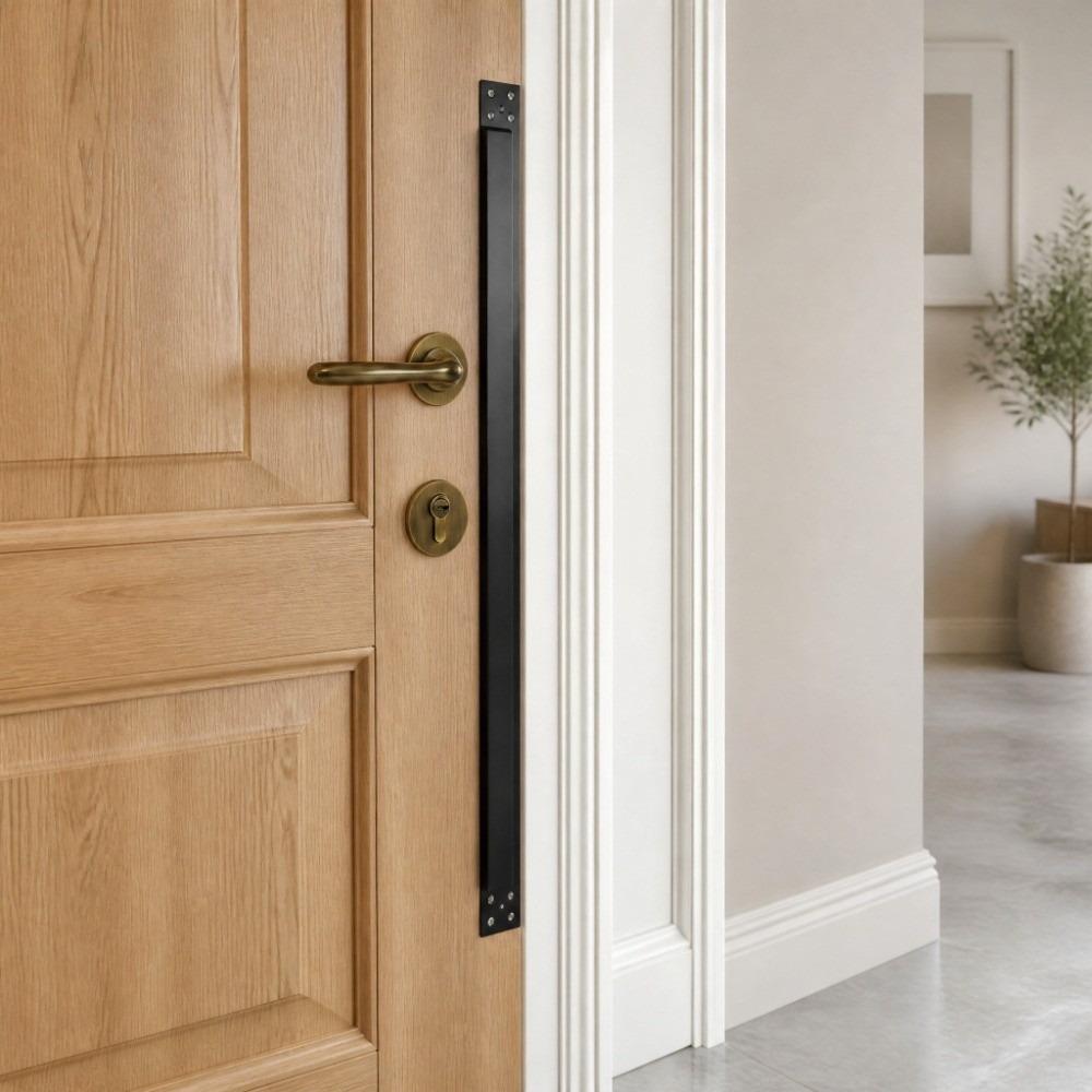 Steel Door Latch Guard Plate Easy Installation Door Latch Shield Durable Door Guard Plate Office