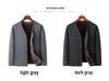 Men's Fleece-Lined Warm Winter Cardigan Jacket for Middle-Aged & Elderly