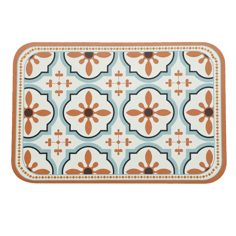 Vintage Leather Table Mat Simple Waterproof Oilproof Heat-Insulated PVC Placemat Plate Bowl Anti-hot Pad Light Luxury Room Decor