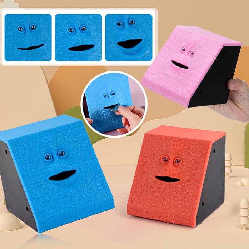 Face Piggy Bank Sensing Money Eating Monkey Mouth Can Move Gifts Childrens