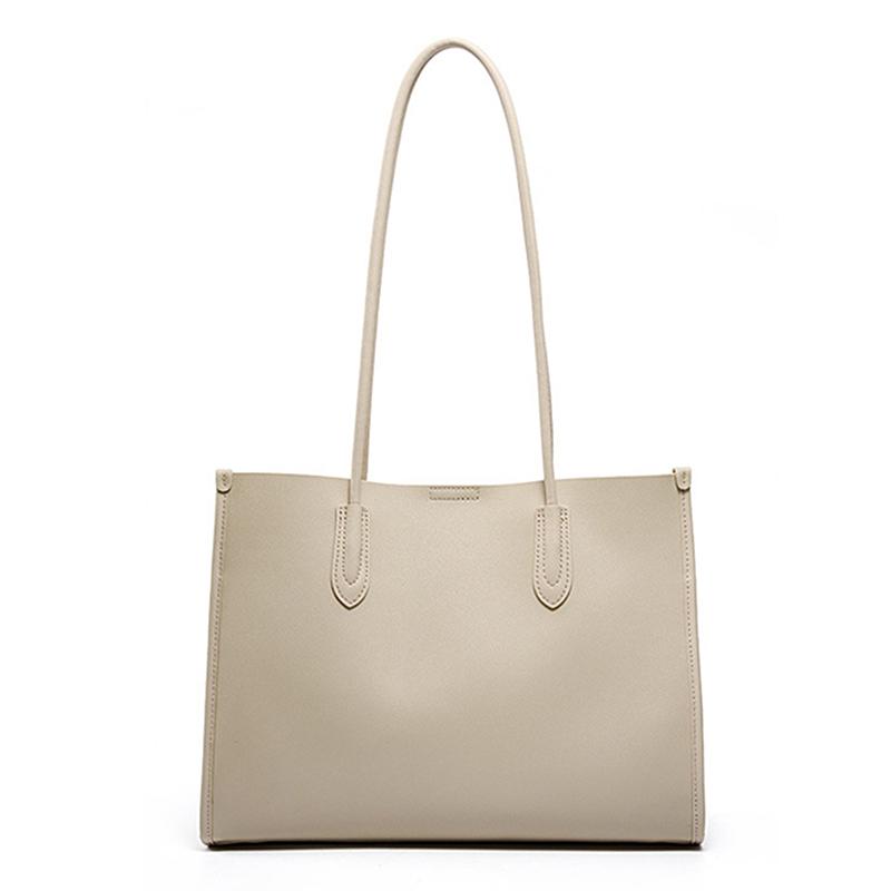 HIFASHION Minimalist Genuine Leather Large Women Tote Bags 2026 Large Capacity Casual Daily Shopping Office Shoulder Handbags