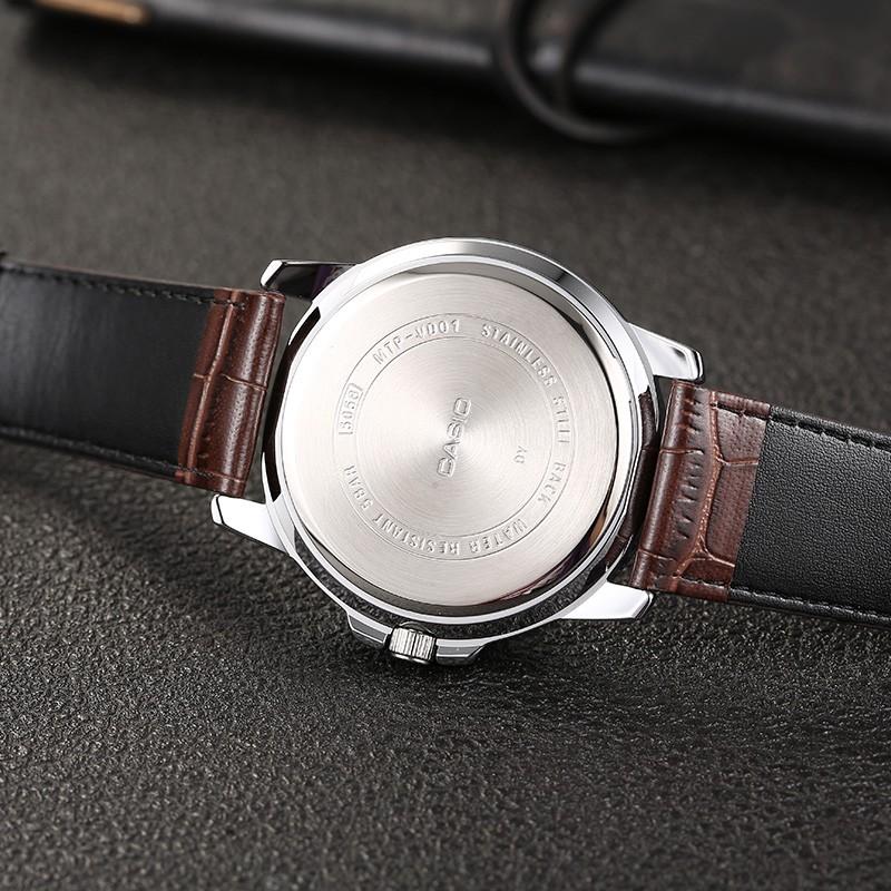 Casio STANDARD Series Fashionable Business Casual Waterproof Classic Pointer Date Display Quartz Movement Leather Strap Japanese and MTP-VD01L-1BV
