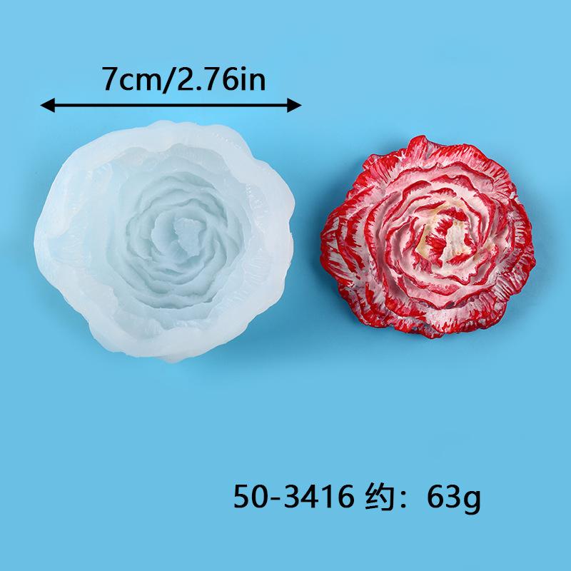 Carnation Flower Aromatherapy Gypsum DIY Candle Expansion Stone Handmade Soap Decoration Silicone Mold