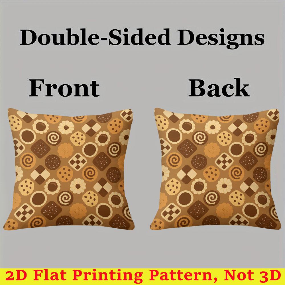Cookie Jar square Jacquard Pillow Cover for Sofa Office Waist Cushion Cover Home Decorative Pillowcase