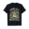 Music City Souvenir From Nashville Tn Guitar T Shirt Vintage Soft Unisex Breathable Top For Everyday Wear Homme Casual
