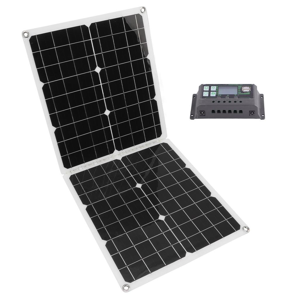 50W 2A Solar Panels Polysilicon Folding Solar Panels Portable Camping Travel High Conversion