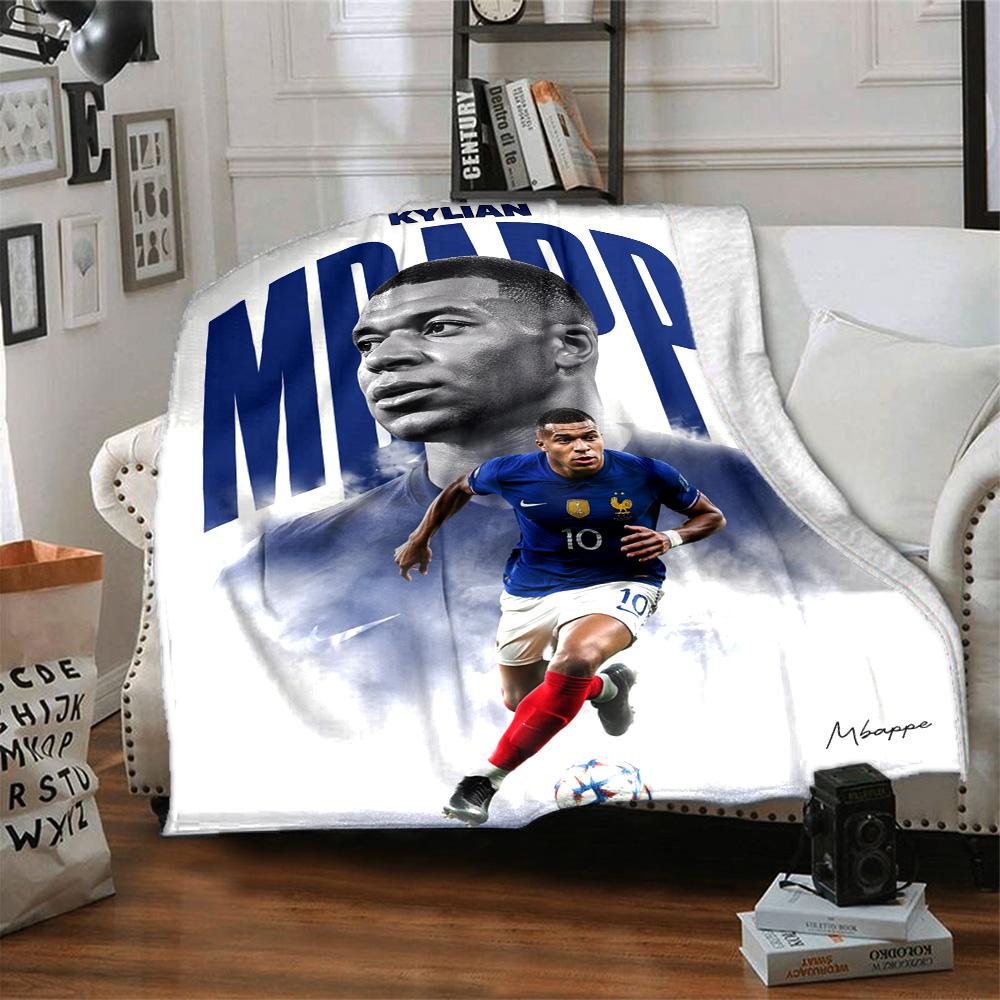 Star Player Kylian Mbappé Blanket Soft Warm Cozy Perfect for Sofa Bedding Livingroom Four Seasons Multipurpose Warmthful Decor