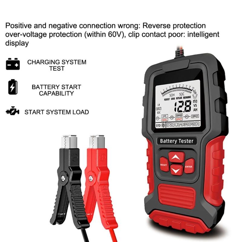 12/24V Universal Vehicle Battery Diagnostic Tool Car Battery Tester Testing Internal Resistance Voltages Analysis