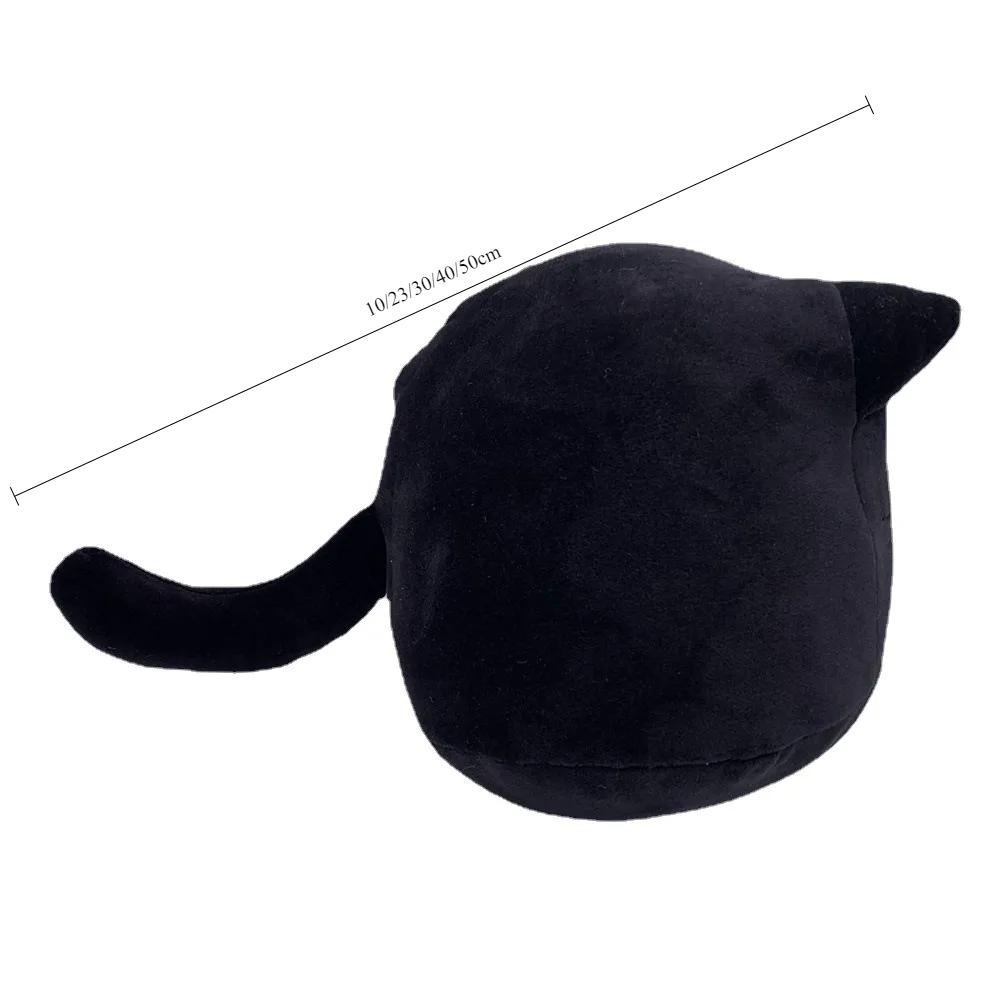 Black Cat Plush Toy Soft Kawaii Plushie Anime Pillows Lovely Cartoon Animal Stuffed Doll Girls Valentine Day Gifts Ornaments