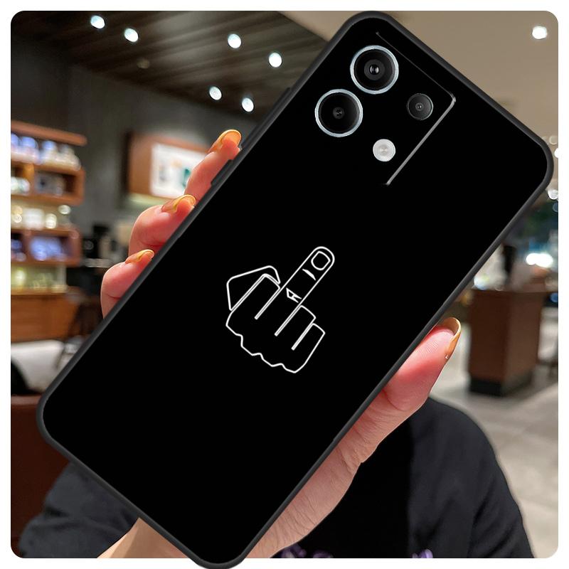 Middle Finger Case For Xiaomi Redmi Note 14 10 13 12 11 15 Pro Plus Cover For Redmi 15 15C 12C 13C 14C 10C