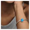 Pandora Wave and bubble pattern octopus charm 925 silver crystal pendant/pendant for men and women, couple model, blue 791698C01