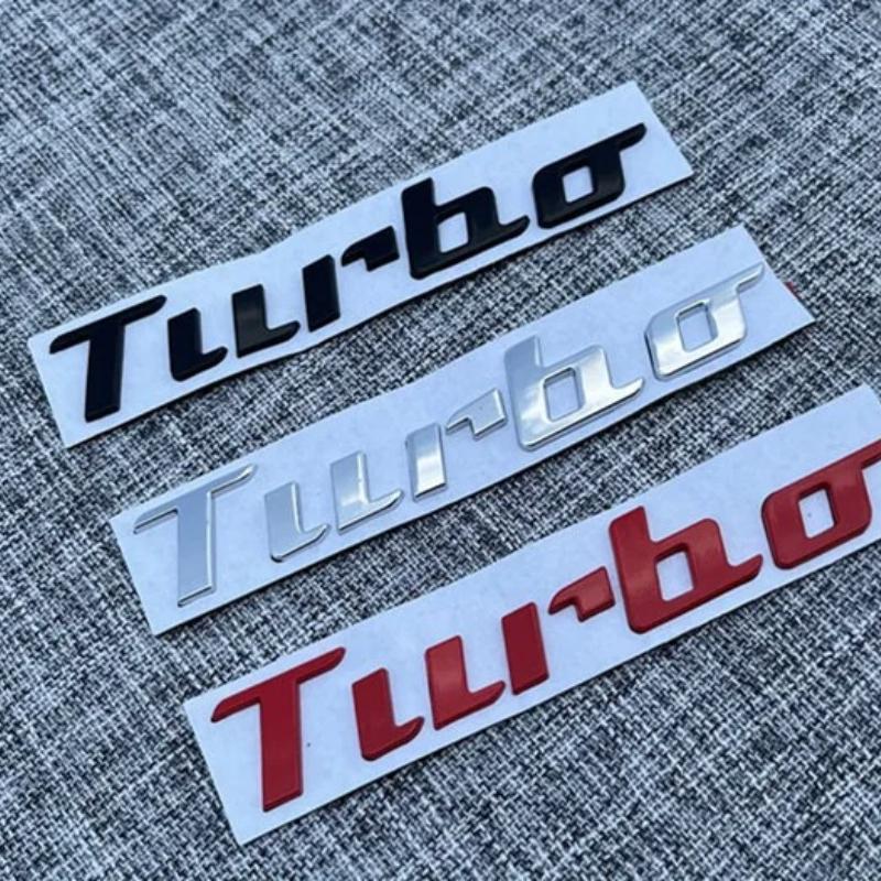 New Metal Car Badges Turbo Trunk Emblem Stickers Decals Decor Turbocharger Boost Loading Boosting