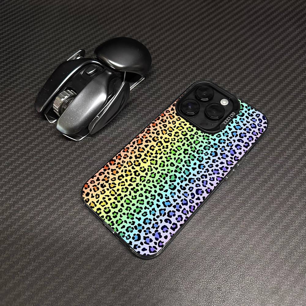 Classic Leopard Cheetah Phone Case For IPhone 17 16 15 14 13 12 11 Pro Max Plus Color Silver Cover
