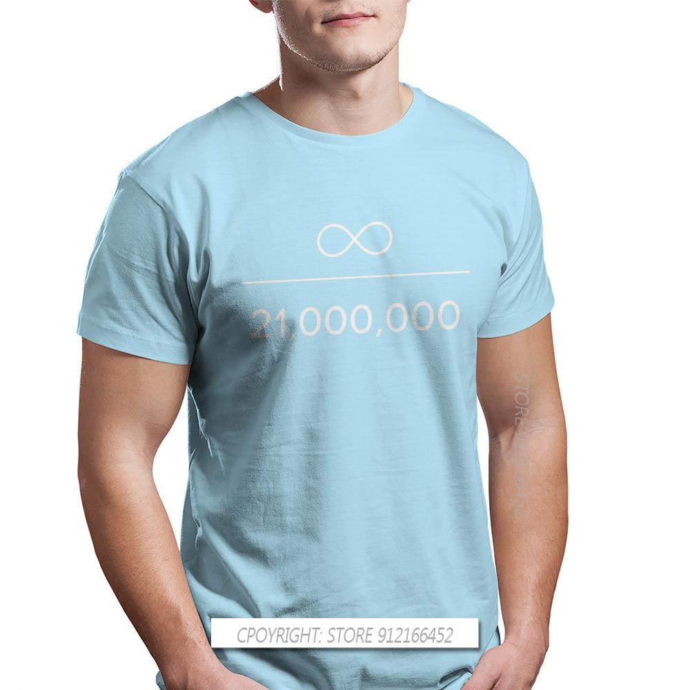 Unendlichkeit Geteilt Durch 21 Millionen T-Shirt Für Männliche Bitcoin Kryptowährungs-Miner Meme Camisetas Fashion T-Shirt Weiche Lockere T-Shirts Mann