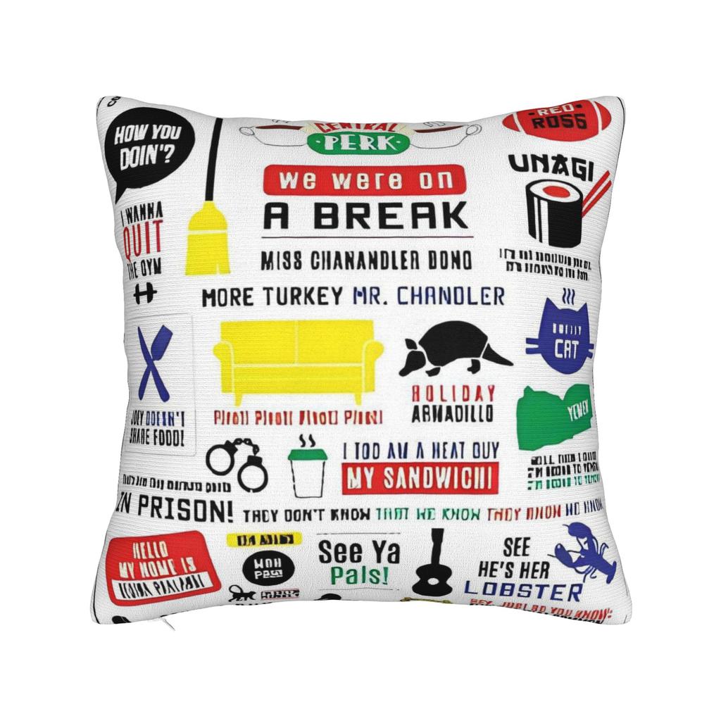 Friends Tv Show Pillowcase Soft Fabric Cushion Cover Decoration Throw Pillow Case Cover Seat Dropshipping 40*40Cm