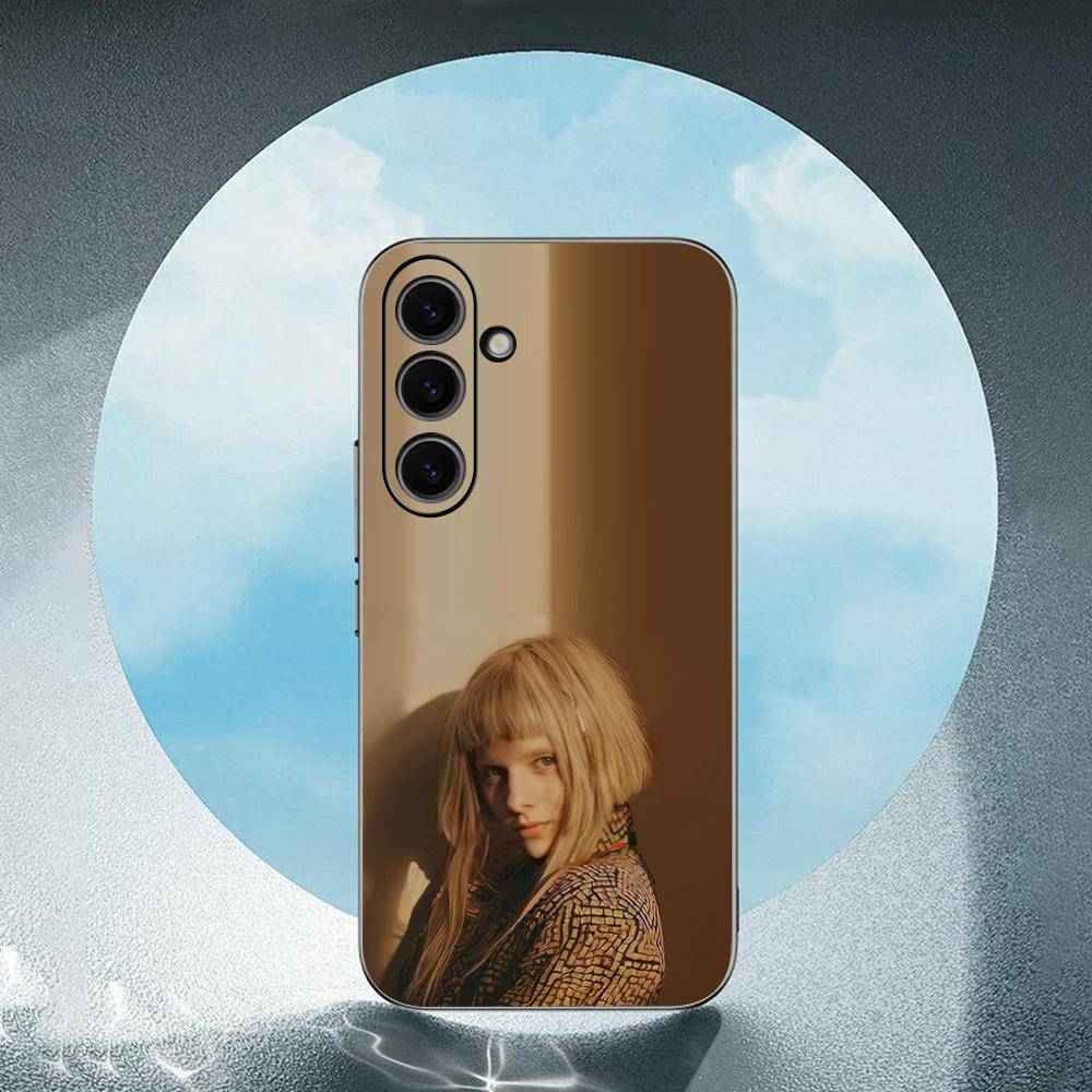 A-aurora-A Aksnes For Samsung Galaxy S23 S24 S25 Ultra S22 Plus S21 Black Soft Case Waterproof Soft Case