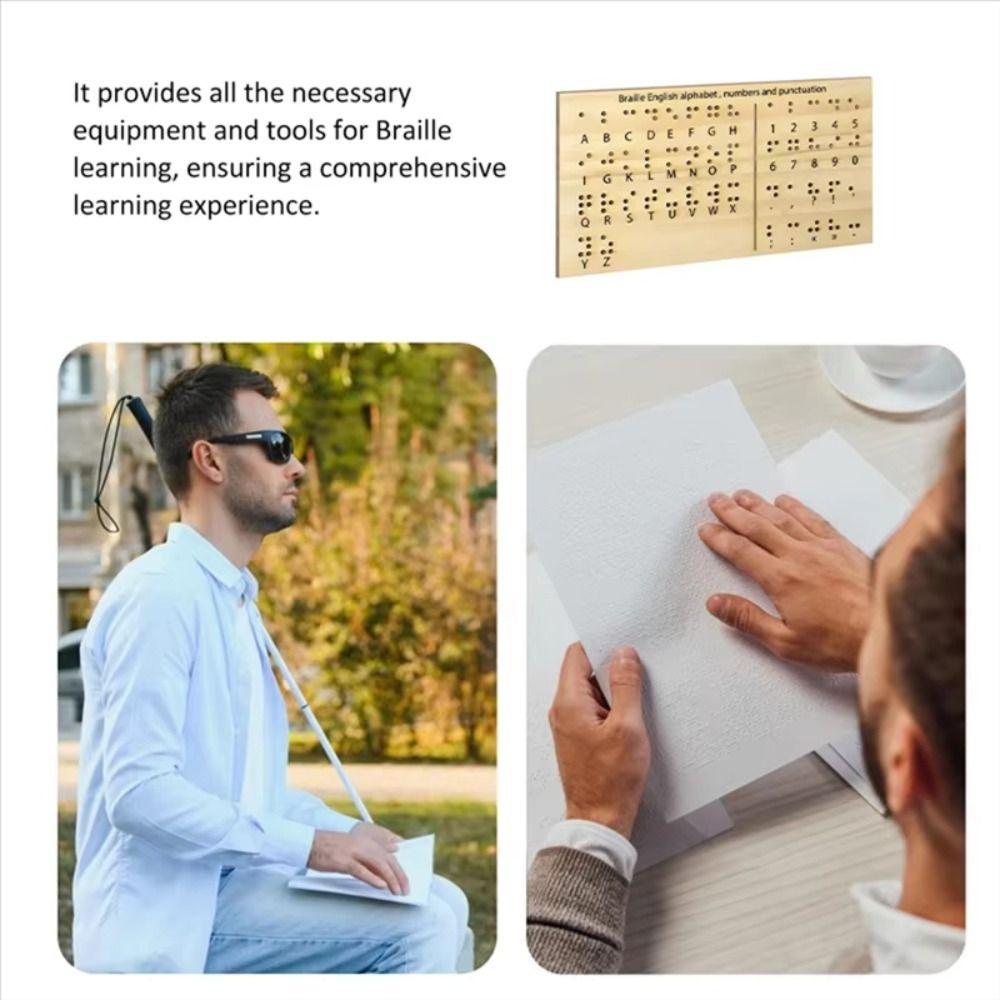 Lightweight Braille Board Compact Size Teaching Aid Portable Educational Tool Touch Based