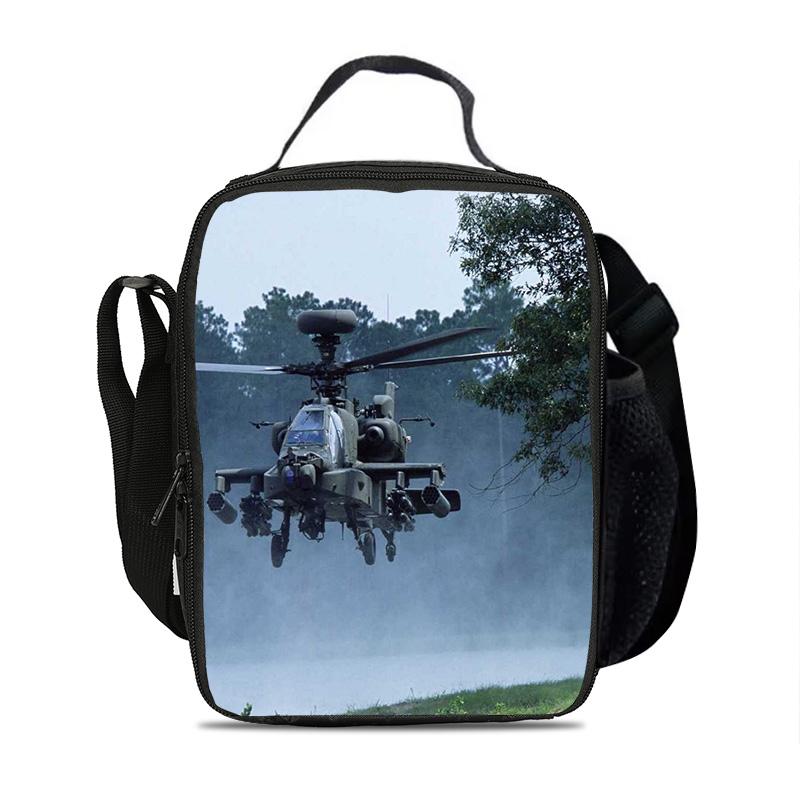 Helicopter Ice Bag Compact and Large Capacity New Mechanical Printed Campus Boys and Girls Best Birthday Gifts for School