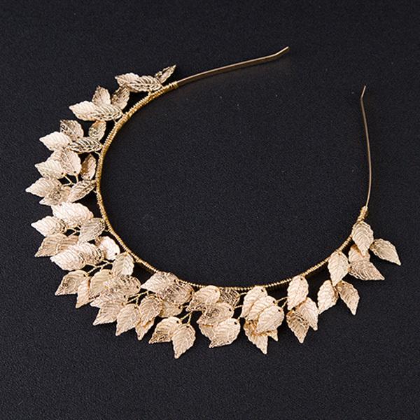 Vintage Handgemachtes Blattgold Haarband Für Frauen Tiara Hochzeit Kopfschmuck Haarschmuck Braut Stirn Haarschmuck Kopfschmuck