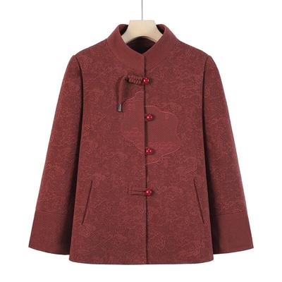 Yuzhaolin Women's Elderly Wool Blend Coat