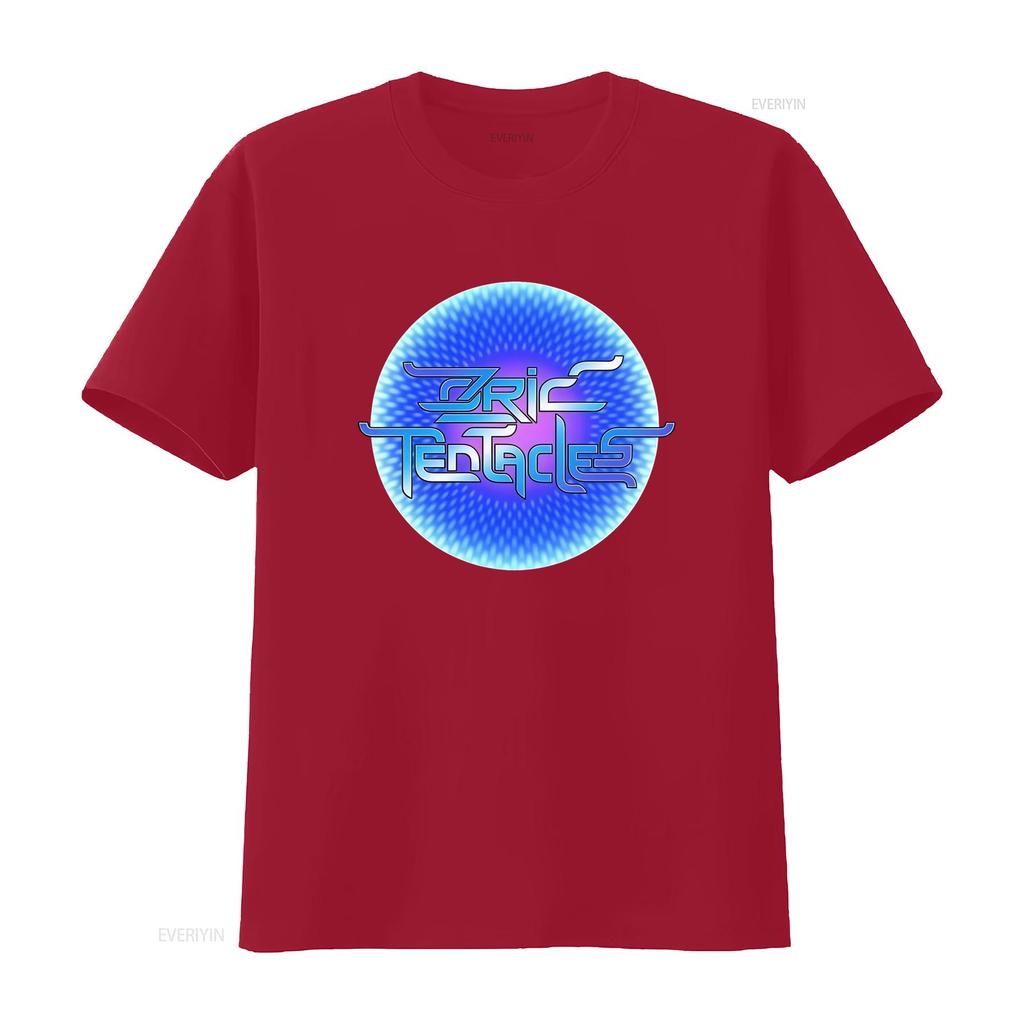Ozric Tentacles Logo a Bolle Maglietta Nera Nuovo Merchandising Ufficiale della Band vintage Lavata streetwear Versatile Casual Elasticizzata