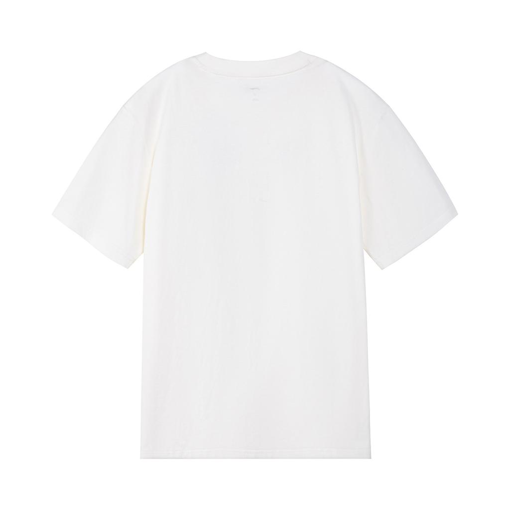 Li Ning T Shirts Unisex Ivory Crew Neck AHSW867-1