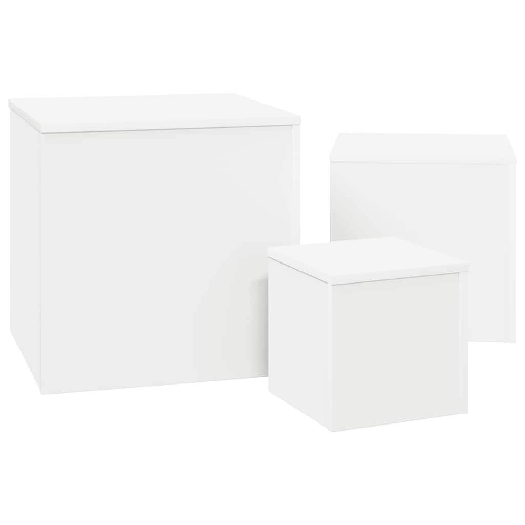 Moderne Minimalistische Beistelltische 3-teilig, Quadratische Dekorationsbeistelltischgarnitur, Niedrige Tische In Verschiedenen Größen