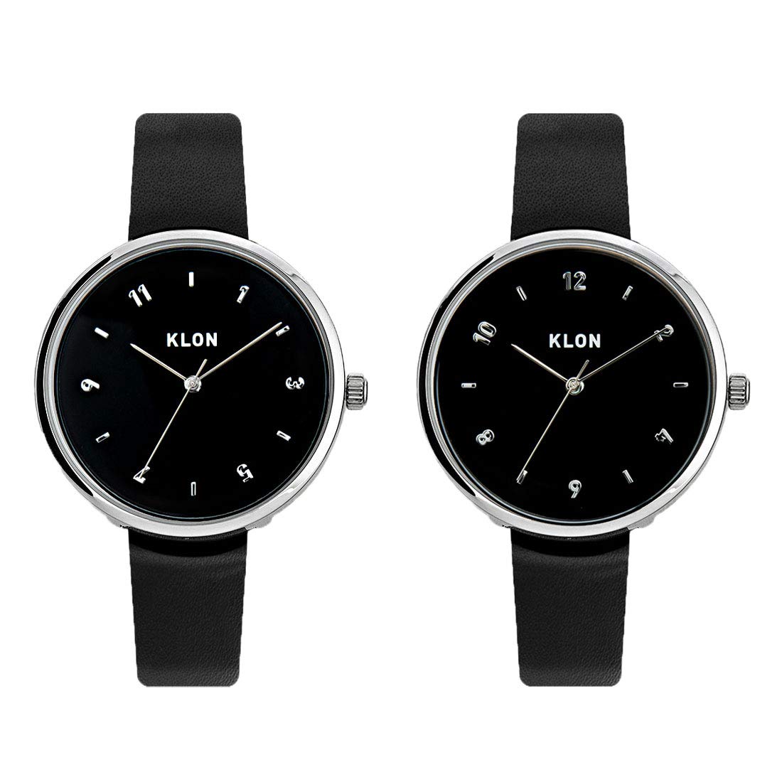 

KLON Pair Watch Arm Watch Black PAIR WATCH Couple Simple Present KLON PASS TIME ELFIN 33mm Women s Men s [BLACK SURFACE]